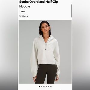 *NEW* Lululemon scuba oversized half zip hoodie